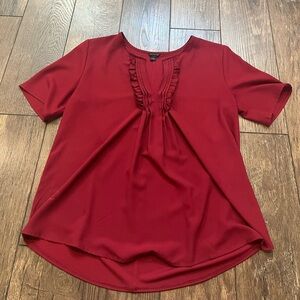 Ann Taylor burgundy blouse